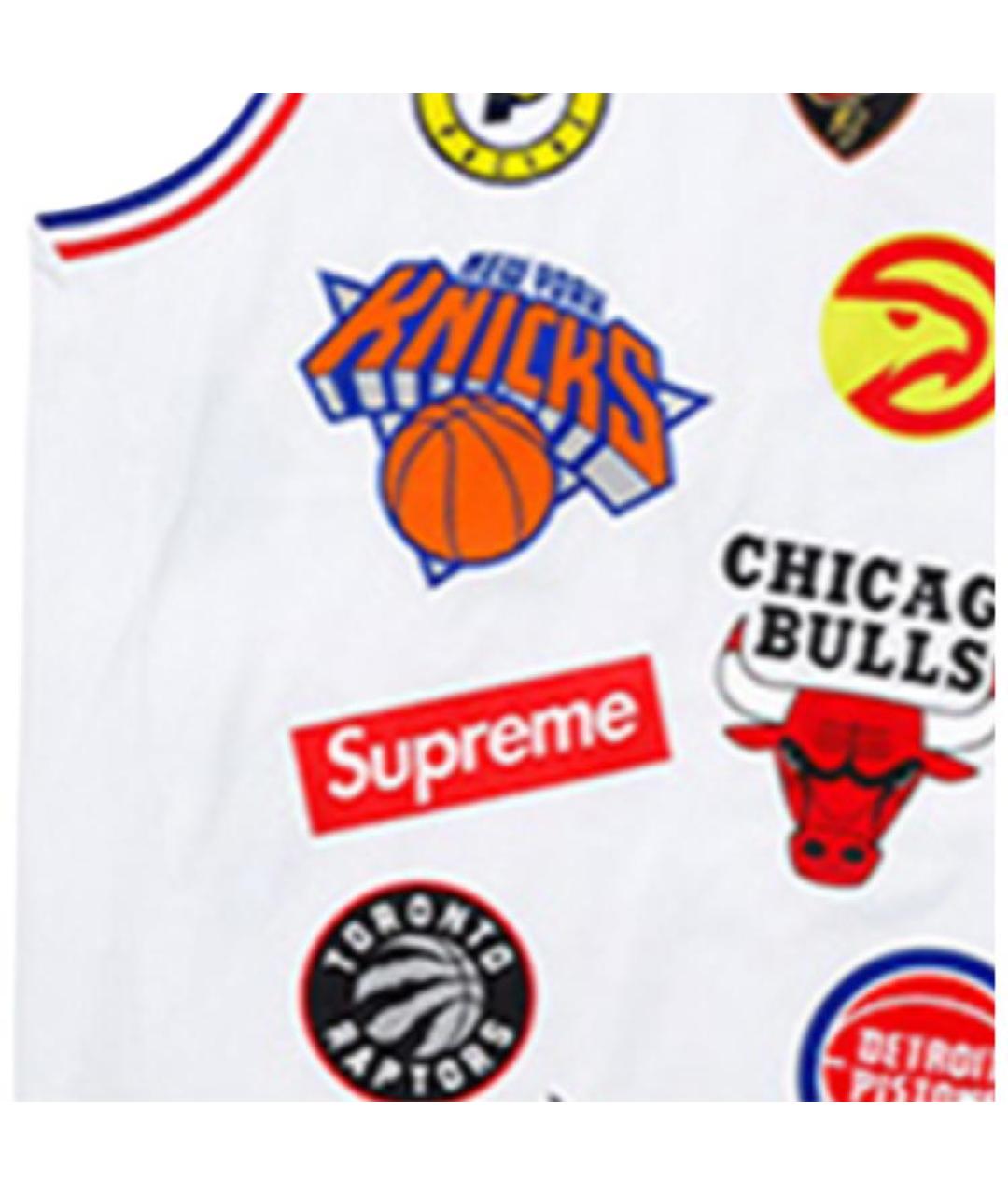 SUPREME Белая майка, фото 5