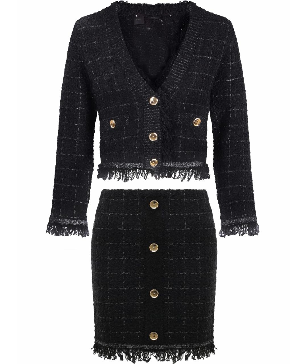 PINKO Черный шерстяной костюм с юбками, фото 1