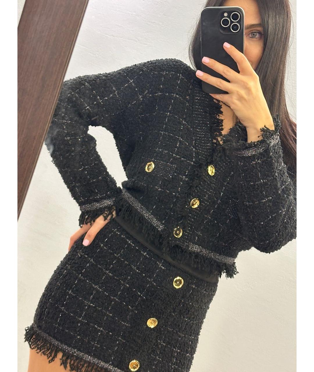 PINKO Черный шерстяной костюм с юбками, фото 6