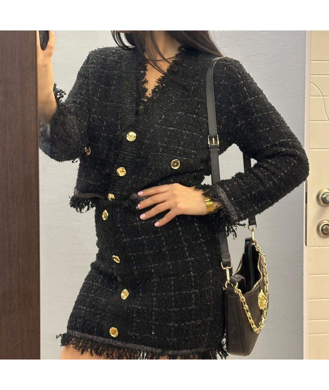 PINKO Черный шерстяной костюм с юбками, фото 8