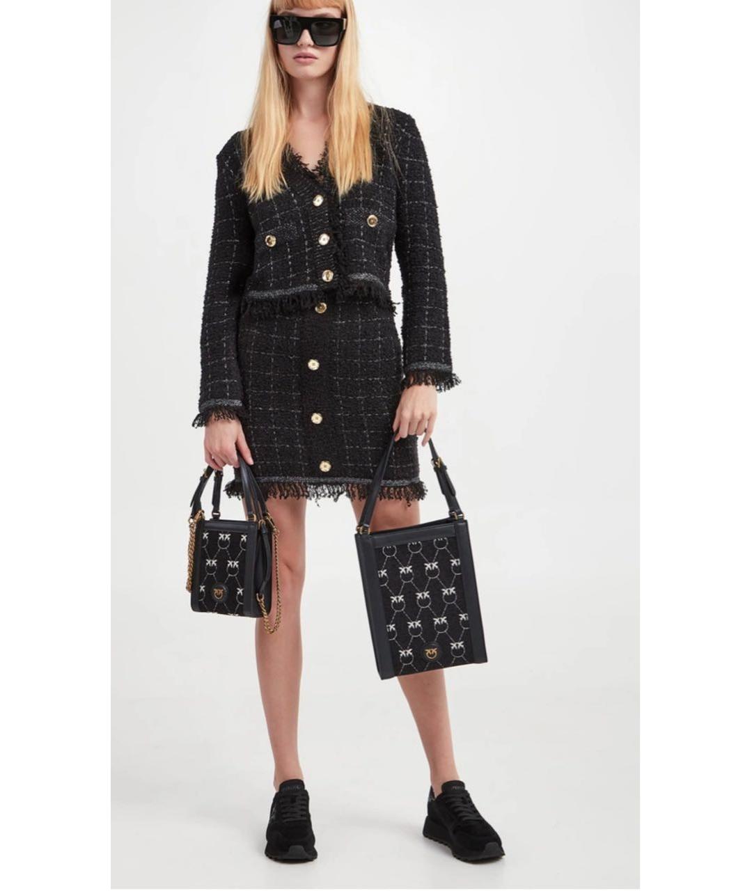 PINKO Черный шерстяной костюм с юбками, фото 5