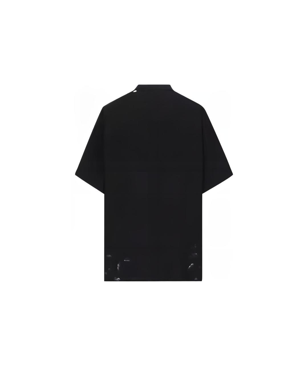 BALENCIAGA Черная хлопковая футболка, фото 2