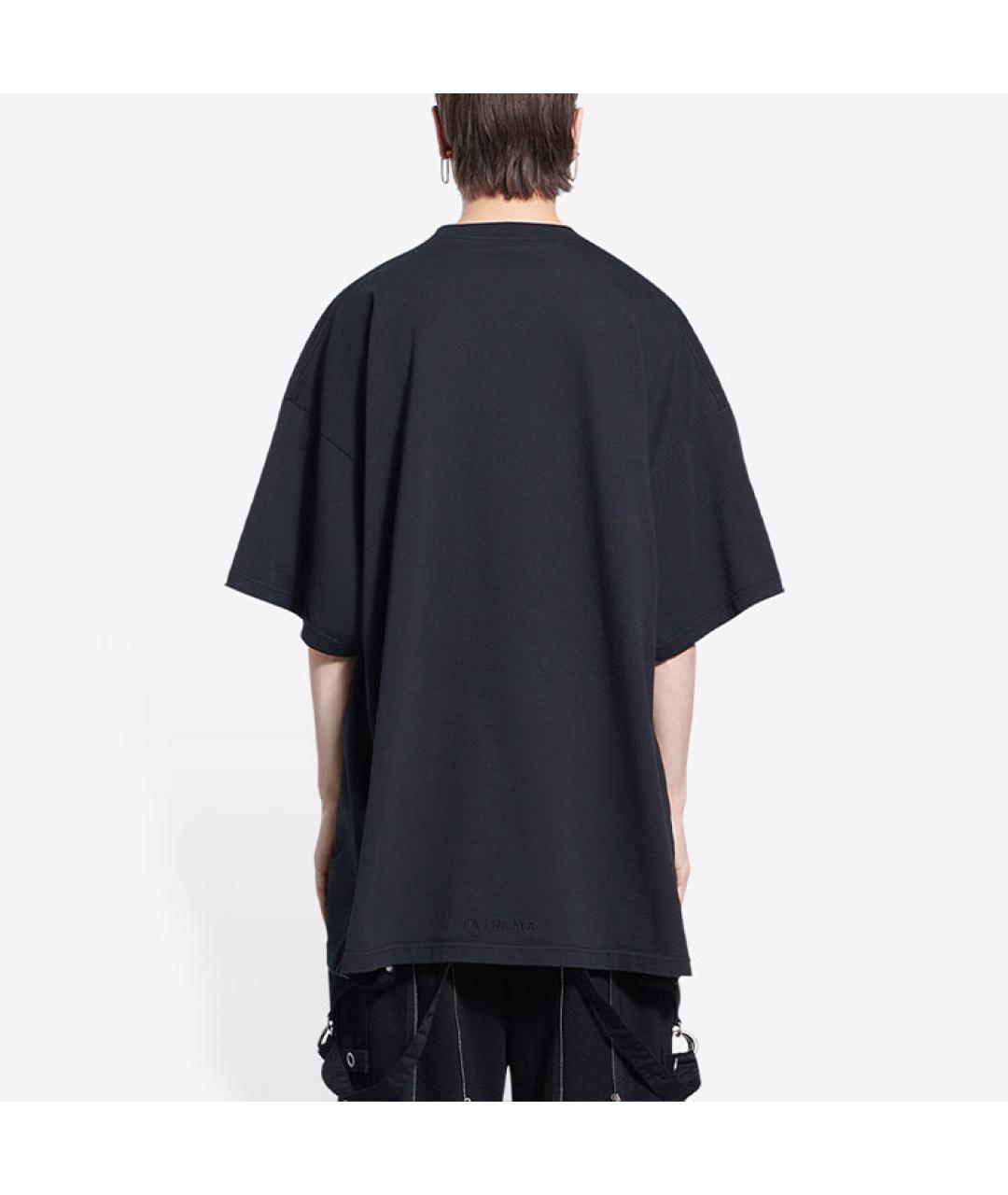 BALENCIAGA Черная футболка, фото 4