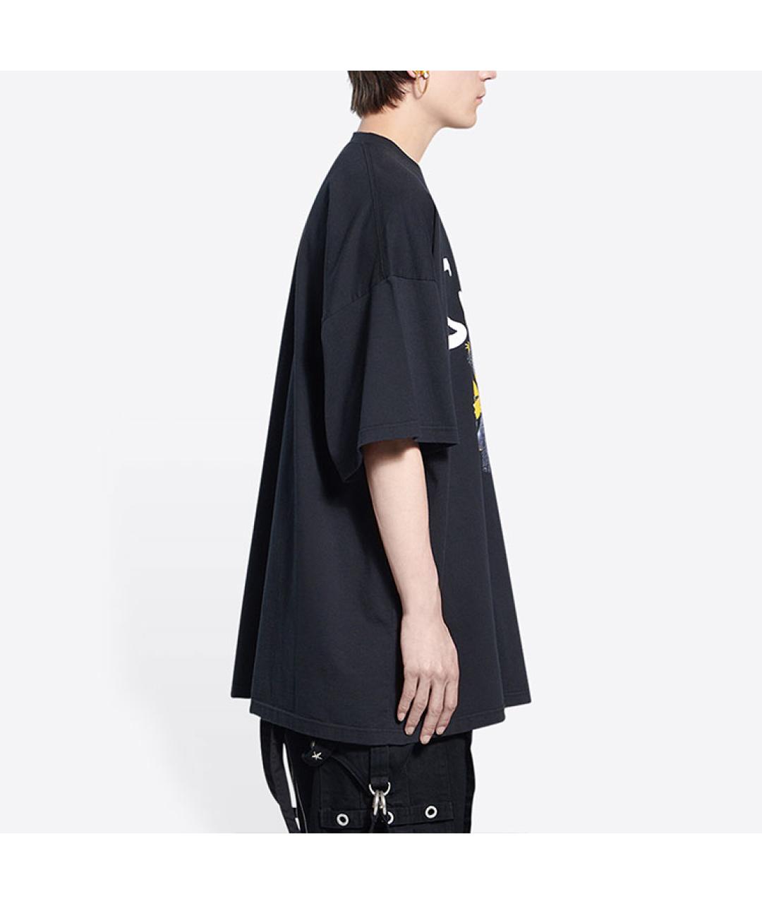 BALENCIAGA Черная футболка, фото 5