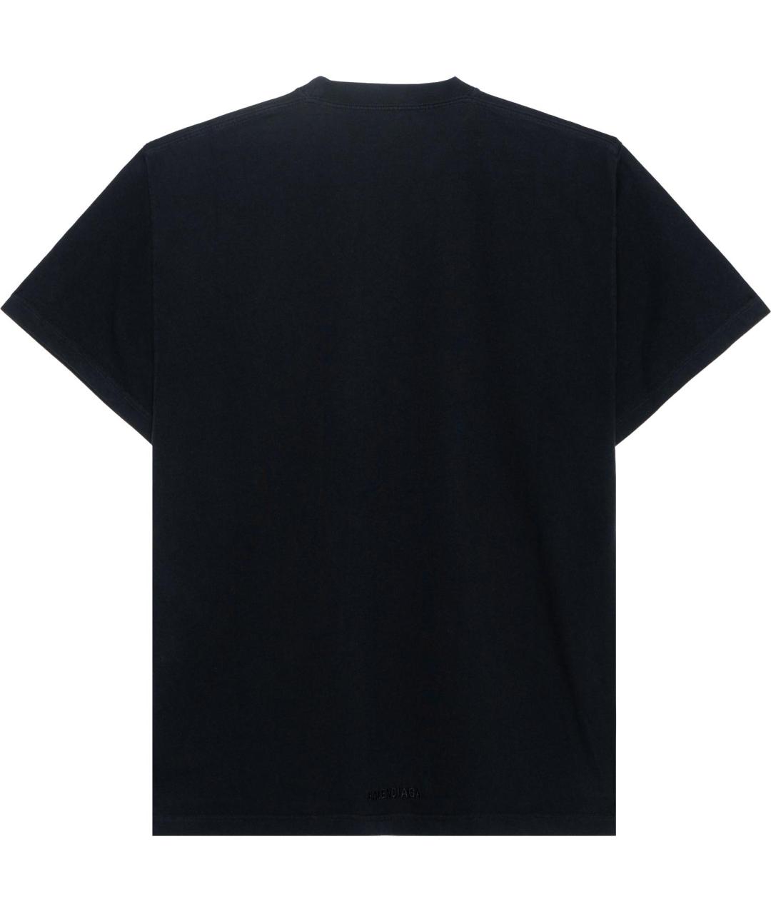 BALENCIAGA Черная футболка, фото 2