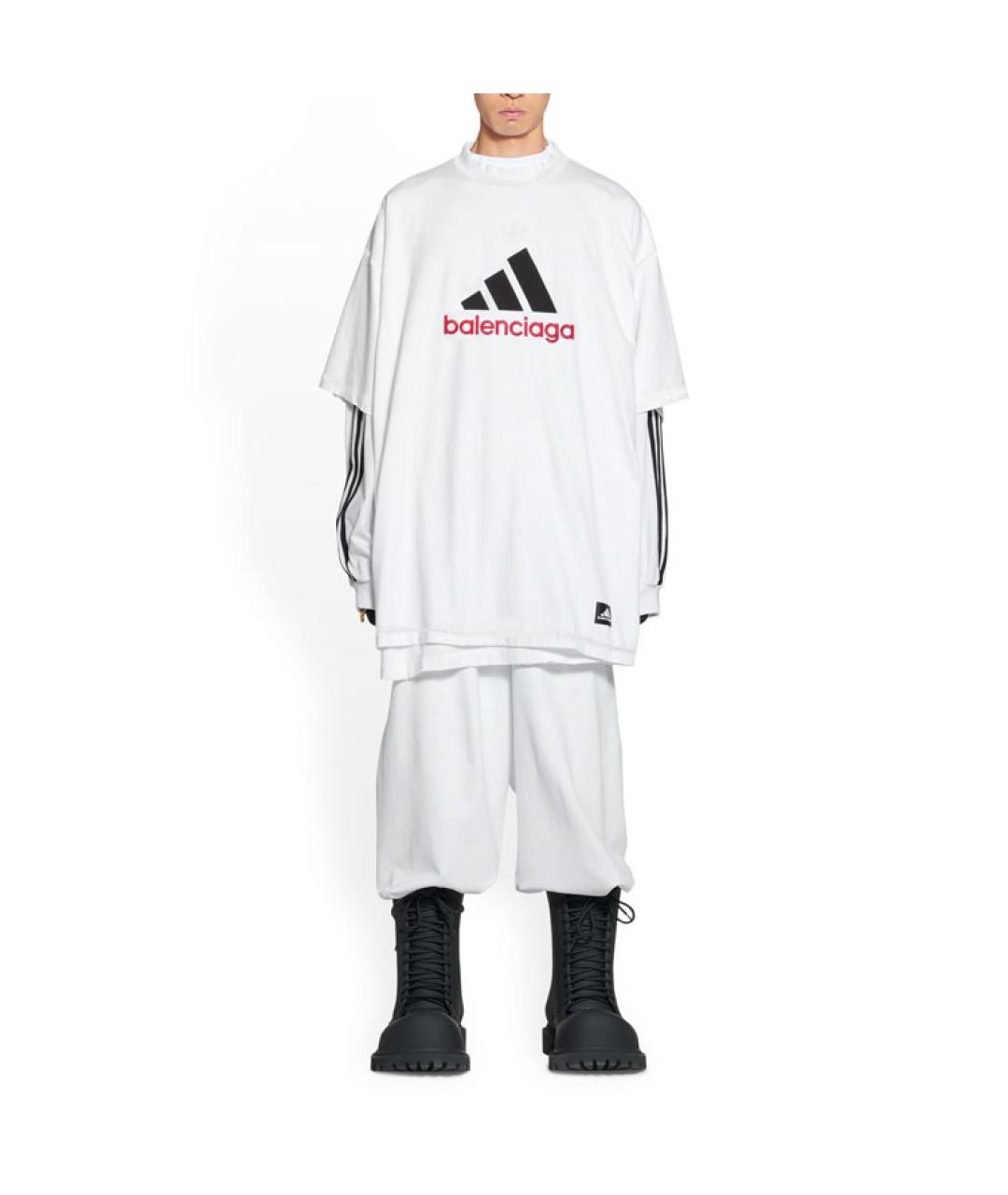 BALENCIAGA Белая футболка, фото 3