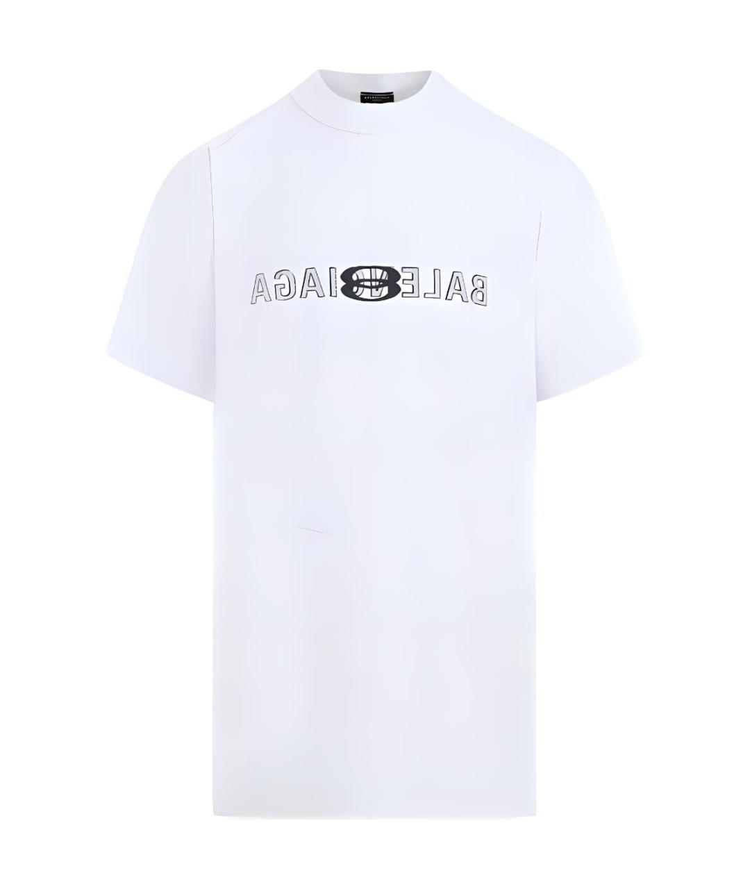 BALENCIAGA Белая хлопковая футболка, фото 1