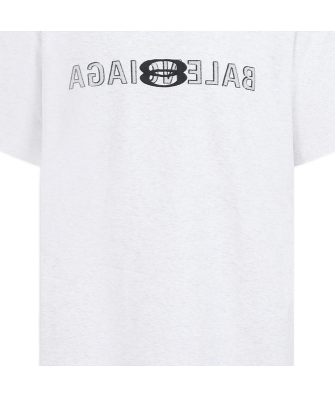 BALENCIAGA Белая хлопковая футболка, фото 6