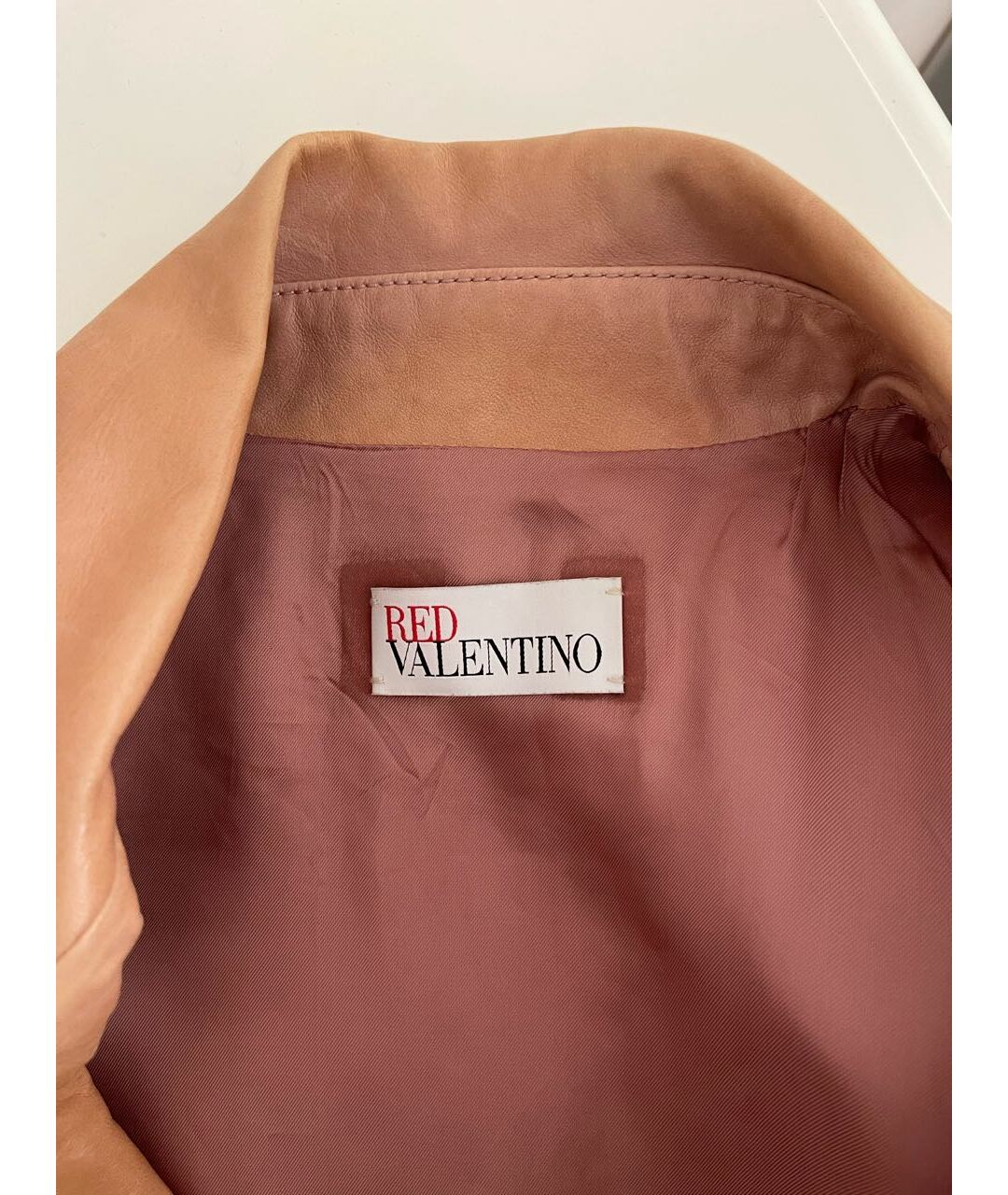 RED VALENTINO Розовая кожаная куртка, фото 4