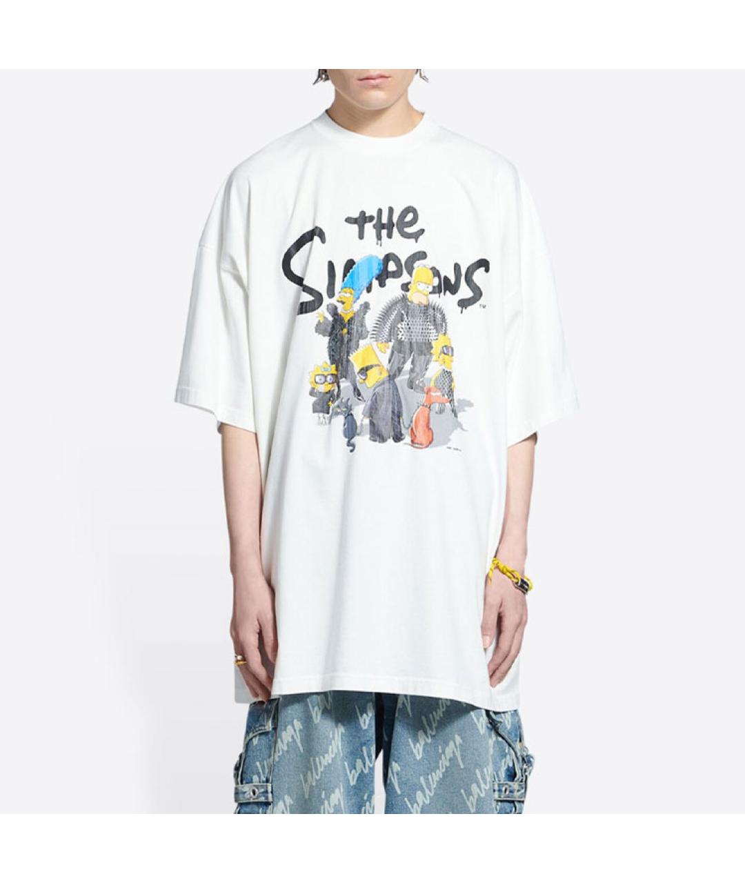 BALENCIAGA Белая футболка, фото 4