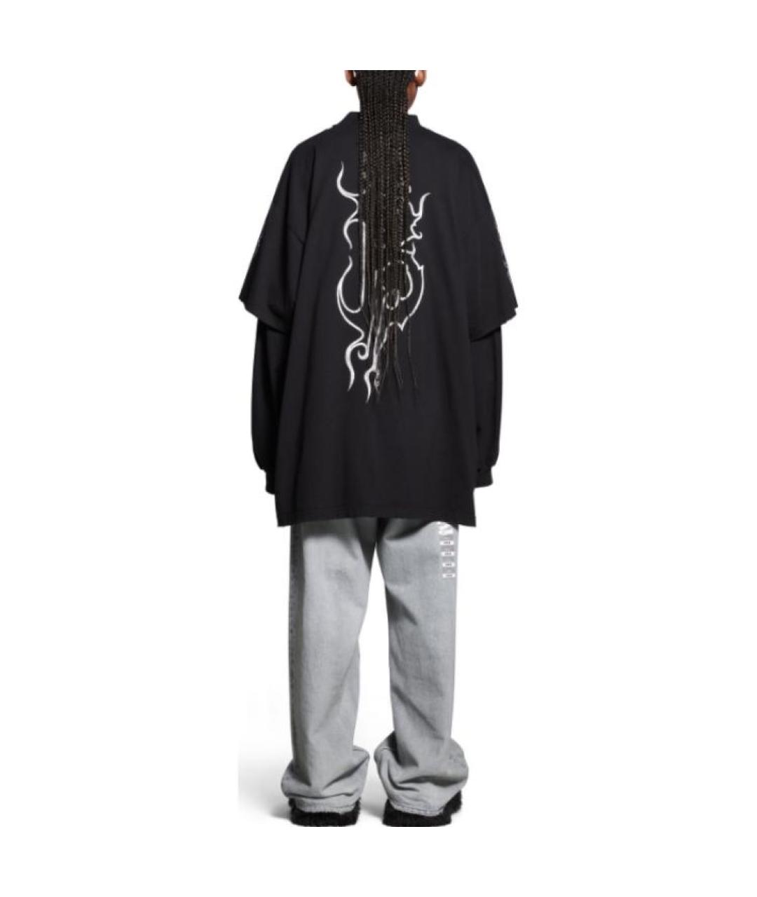 BALENCIAGA Черная футболка, фото 4