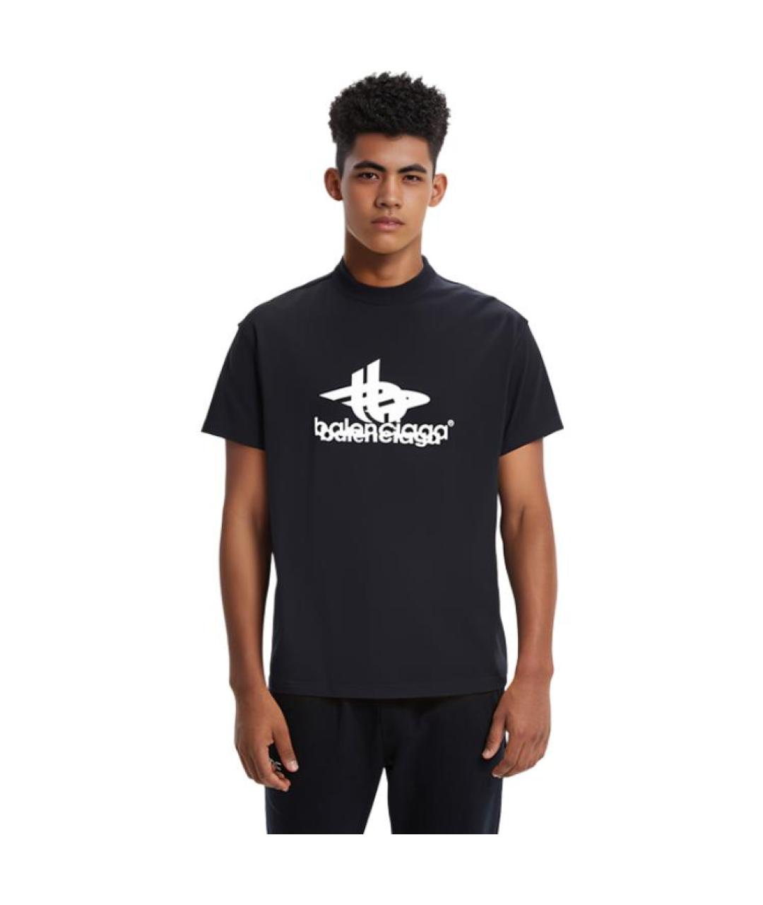 BALENCIAGA Черная футболка, фото 3