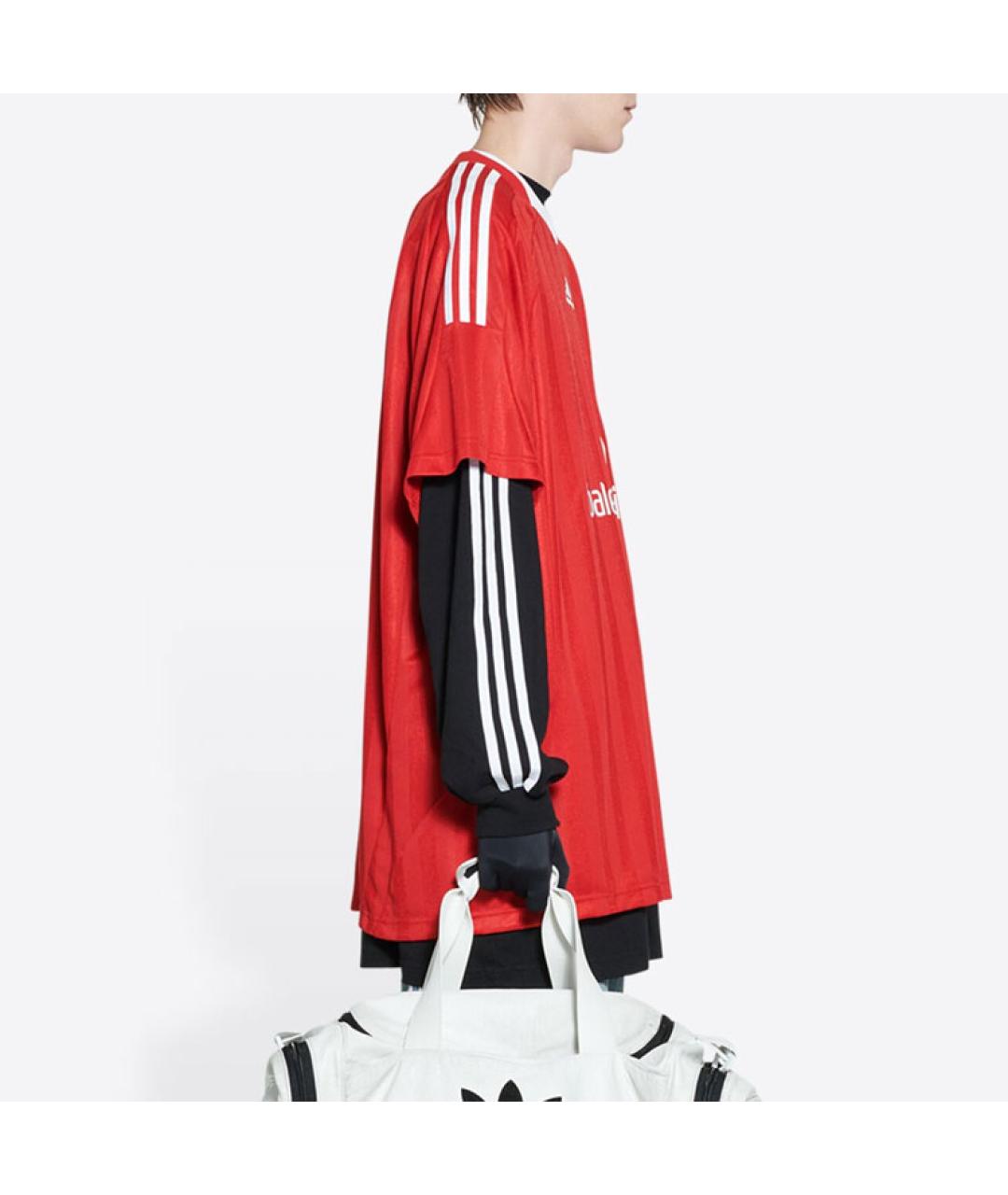 BALENCIAGA Красная футболка, фото 5