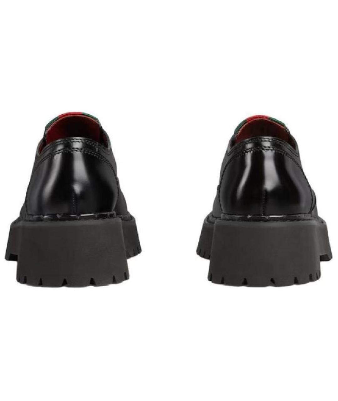 GUCCI Черные кожаные брогги и оксфорды, фото 5