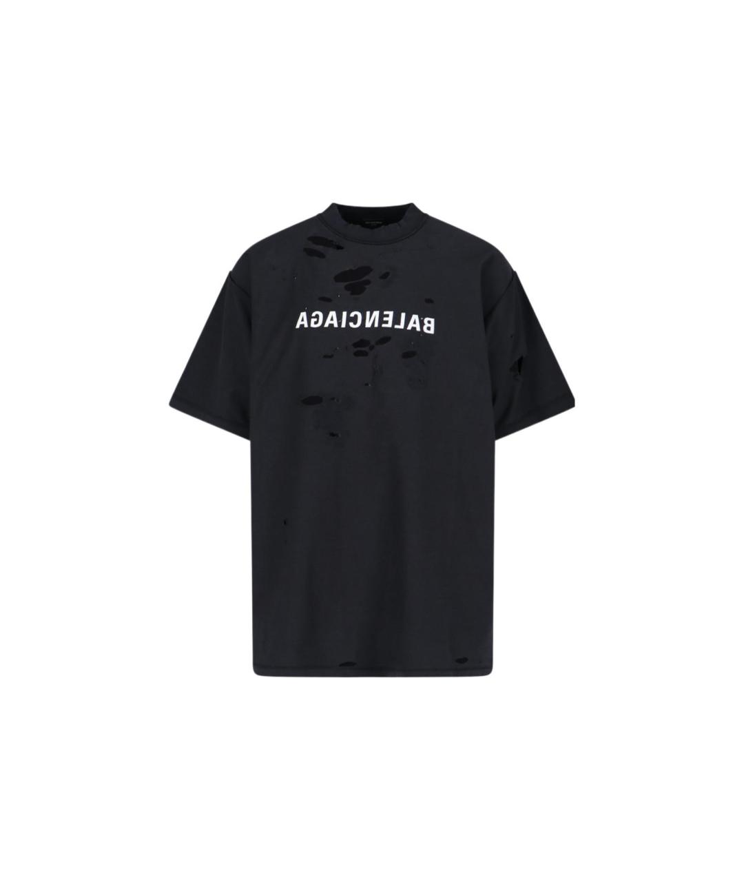 BALENCIAGA Черная футболка, фото 7