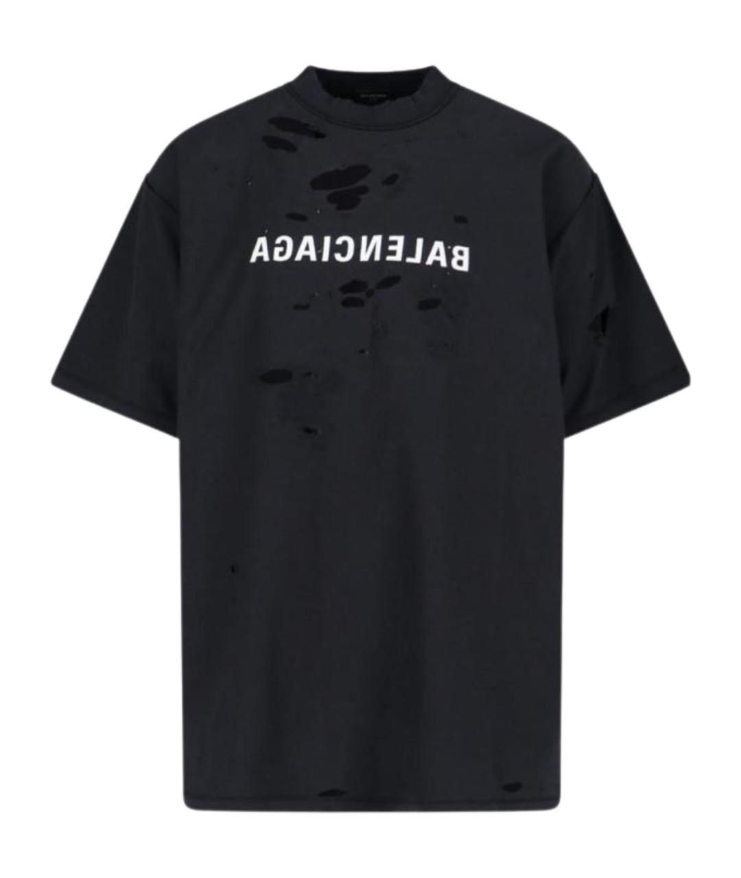 BALENCIAGA Черная футболка, фото 1