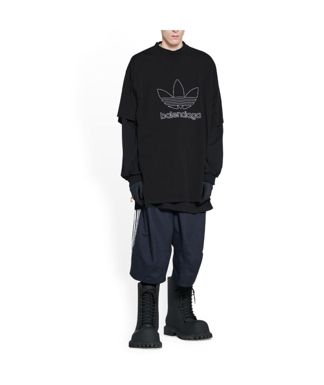 BALENCIAGA Черная футболка, фото 3