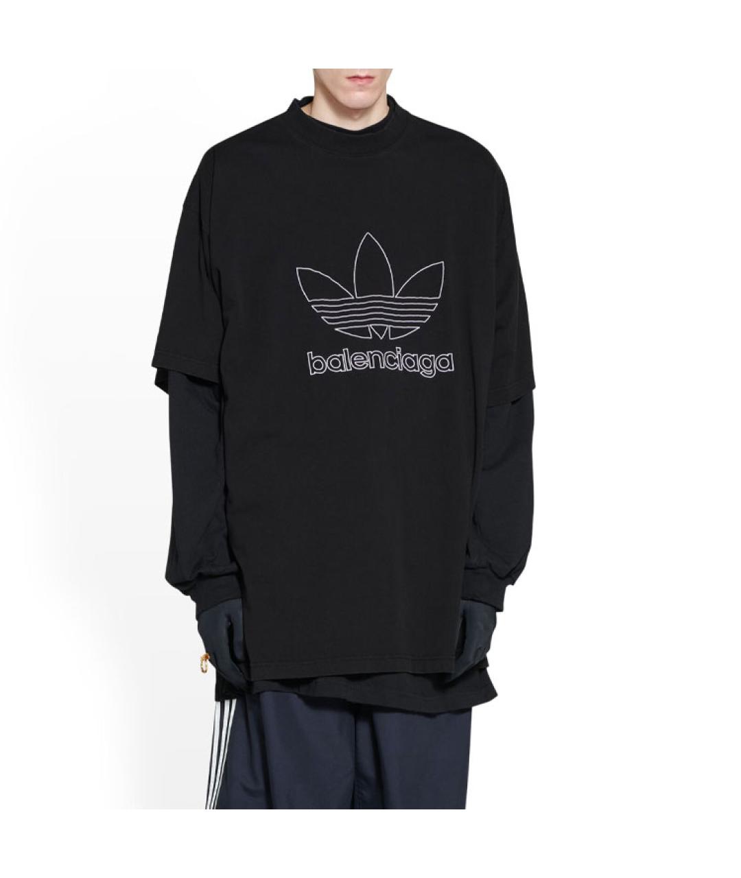 BALENCIAGA Черная футболка, фото 4