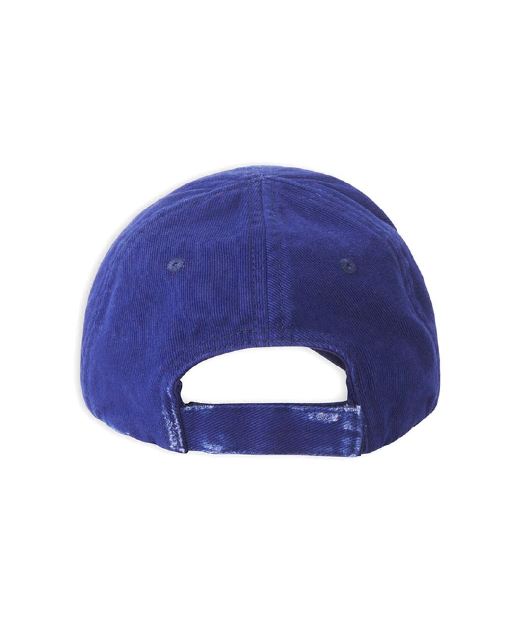 BALENCIAGA Синяя хлопковая кепка, фото 3