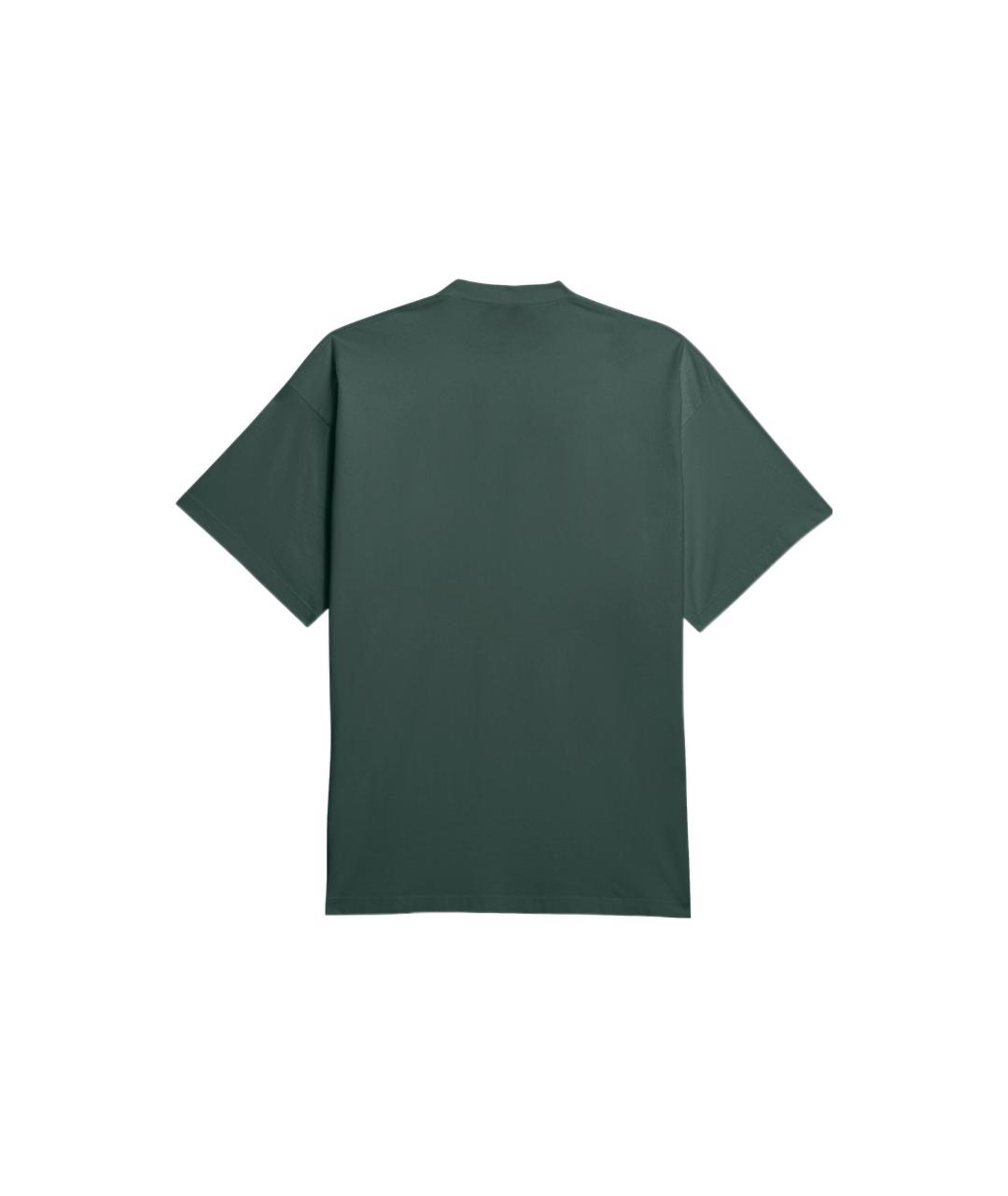 BALENCIAGA Зеленая хлопковая футболка, фото 2