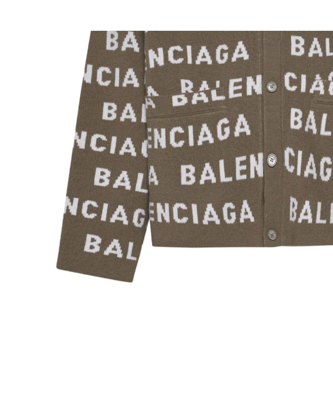 BALENCIAGA Хаки кардиган, фото 5