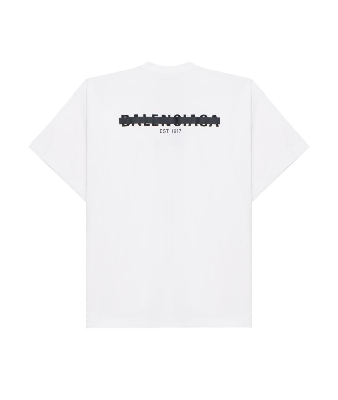 BALENCIAGA Белая футболка, фото 2