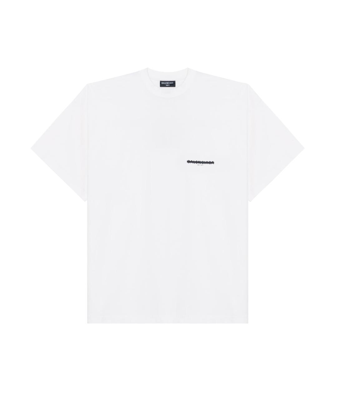 BALENCIAGA Белая футболка, фото 1