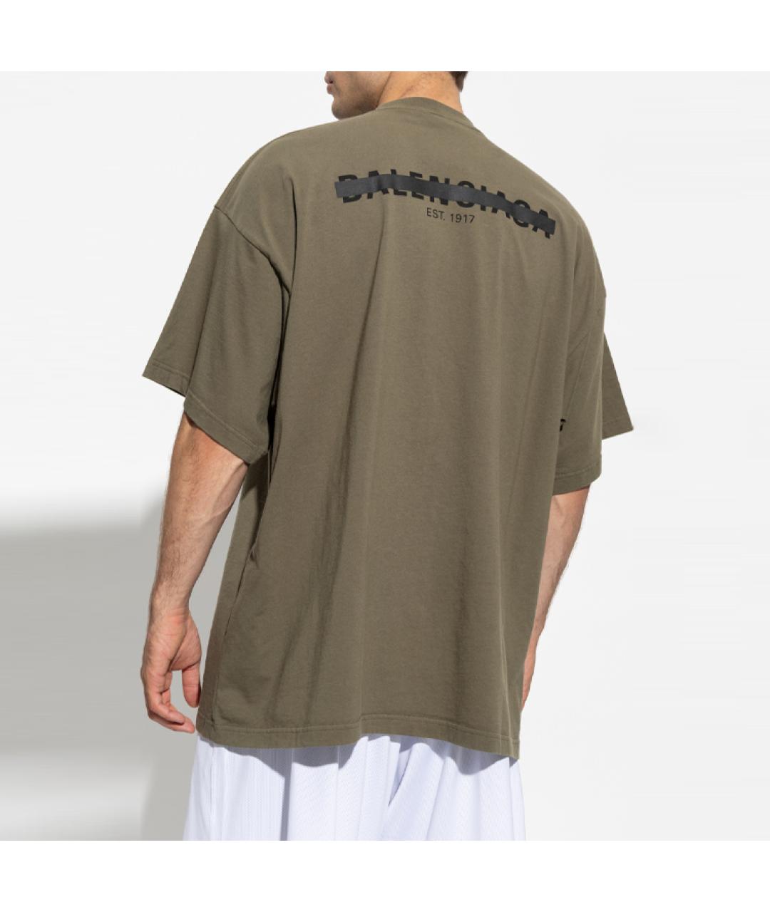 BALENCIAGA Зеленая футболка, фото 5