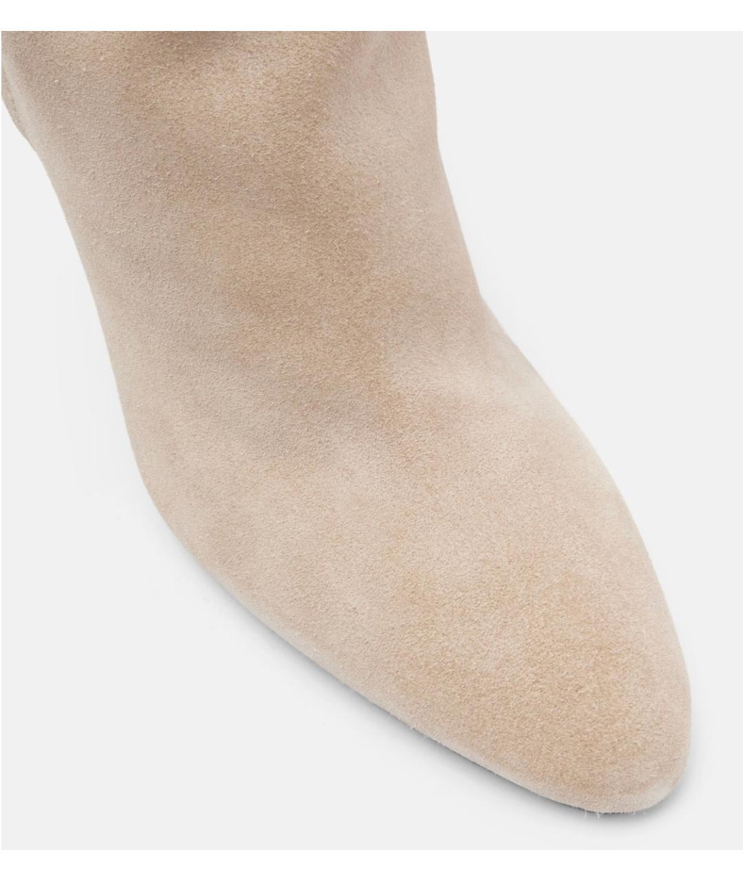 PARIS TEXAS Бежевые замшевые ботфорты, фото 4