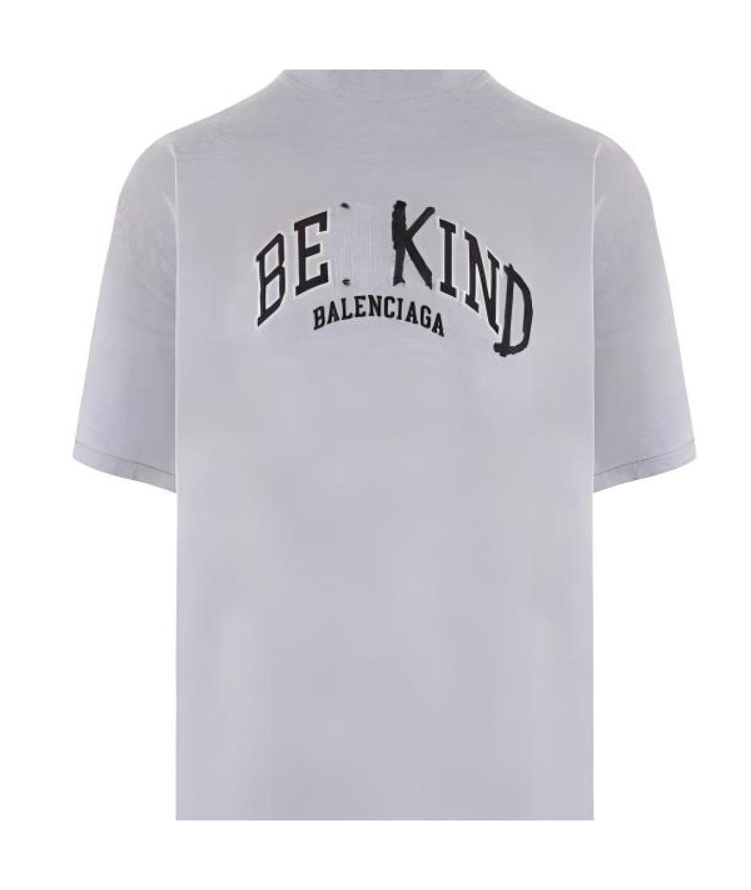 BALENCIAGA Серая хлопковая футболка, фото 6