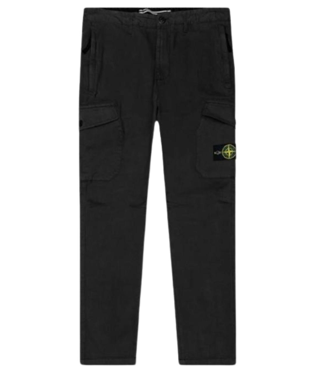 STONE ISLAND Черные брюки чинос, фото 1