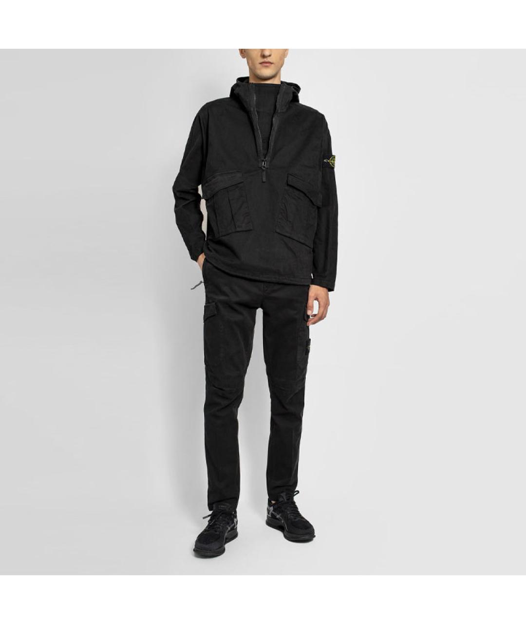 STONE ISLAND Черные брюки чинос, фото 3