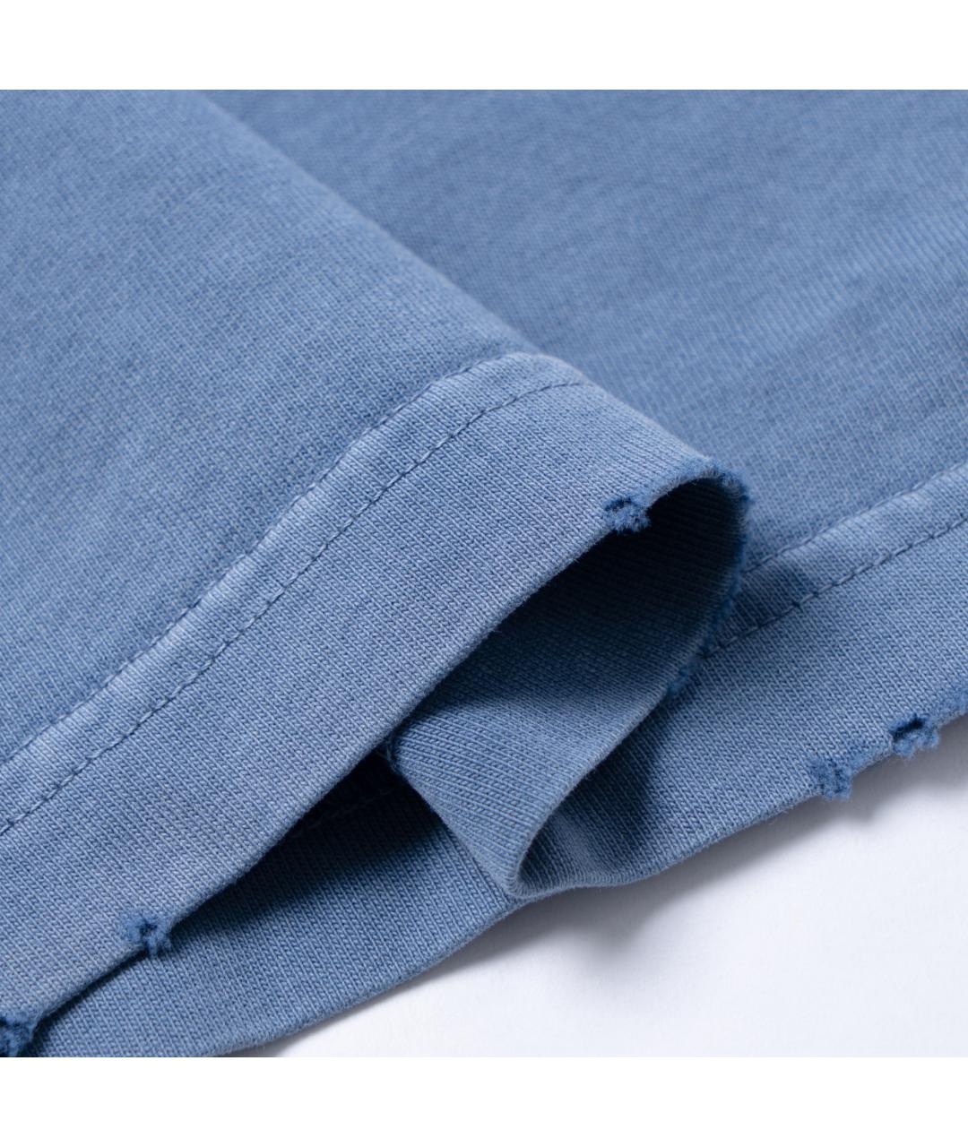 BALENCIAGA Синяя хлопковая футболка, фото 6