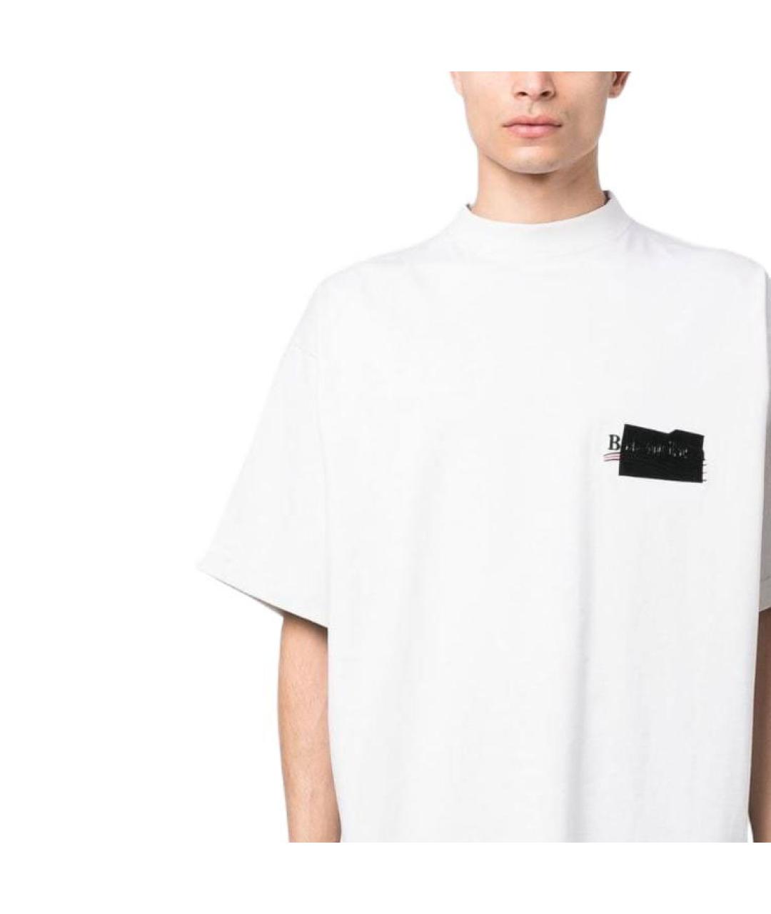 BALENCIAGA Бежевая футболка, фото 5