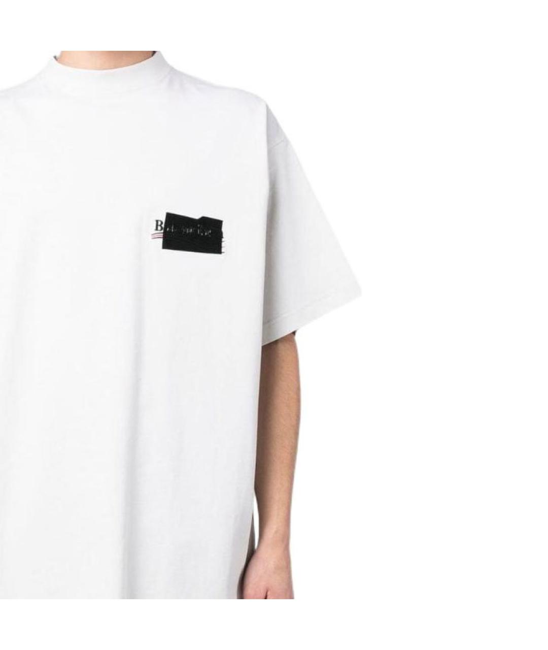 BALENCIAGA Бежевая футболка, фото 4