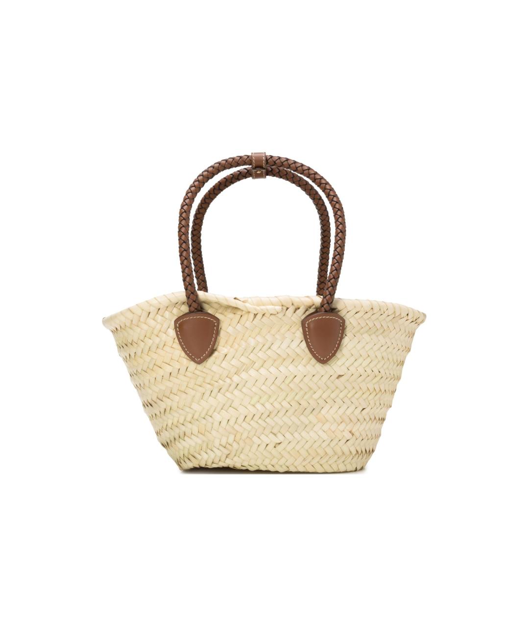 MIU MIU Бежевая пелетеная сумка через плечо, фото 3