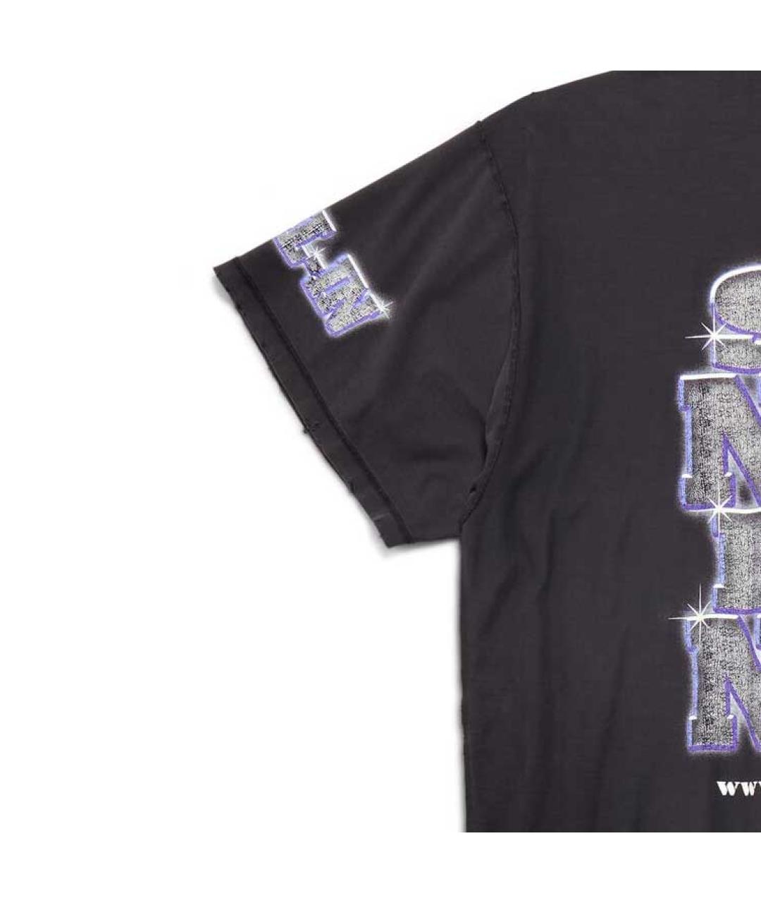 BALENCIAGA Черная хлопковая футболка, фото 8
