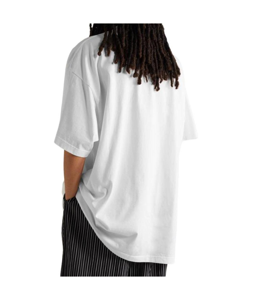 BALENCIAGA Белая хлопковая футболка, фото 3