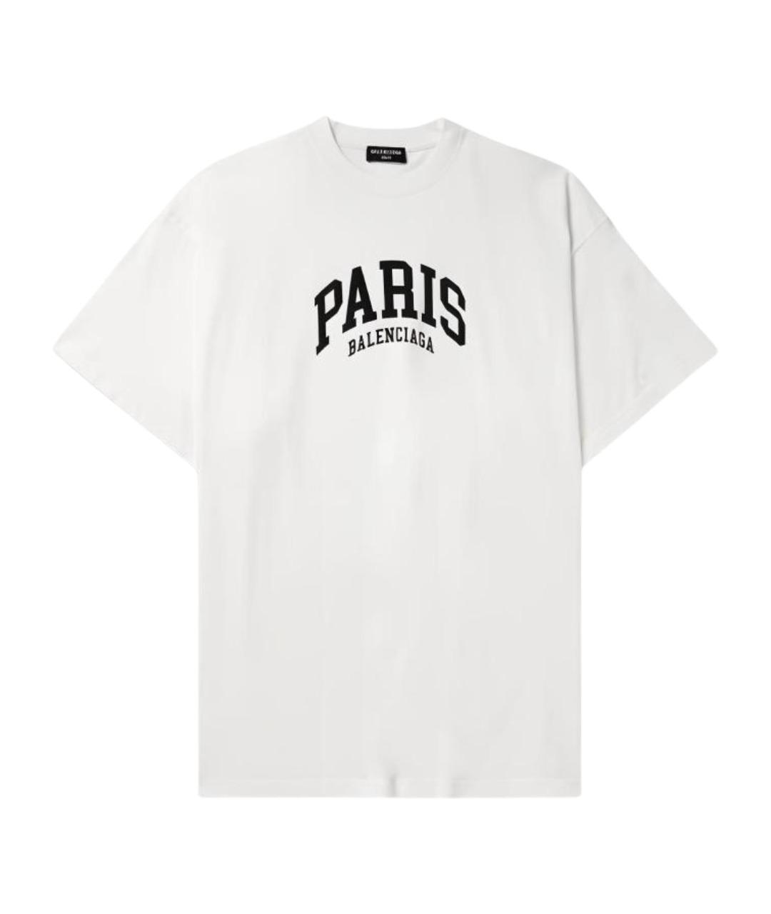 BALENCIAGA Белая хлопковая футболка, фото 1