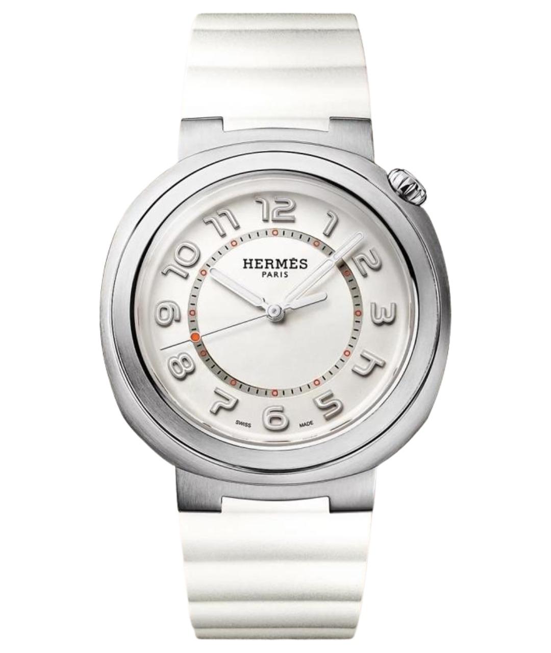 HERMES Белые стальные часы, фото 1