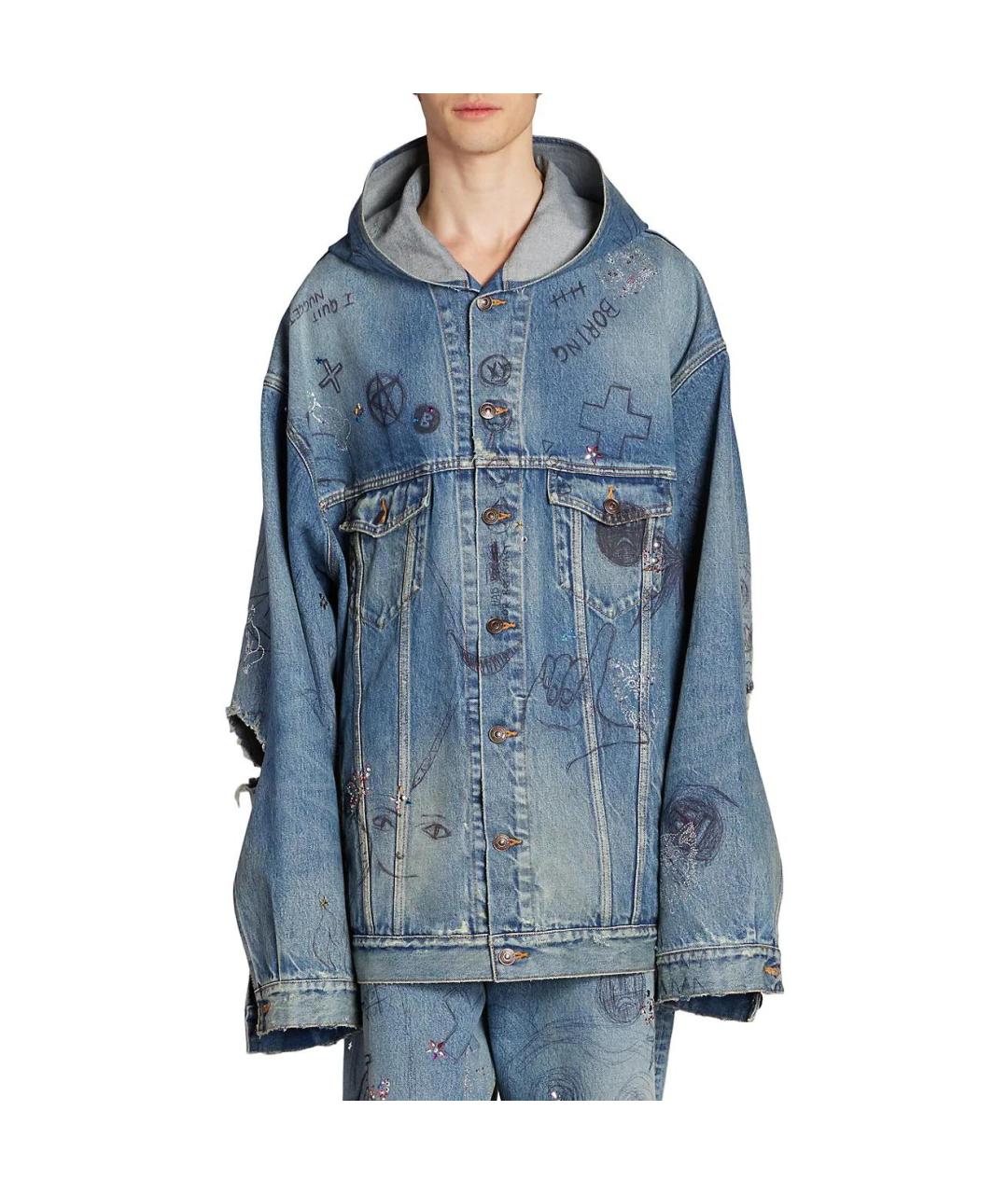 BALENCIAGA Синяя куртка, фото 3