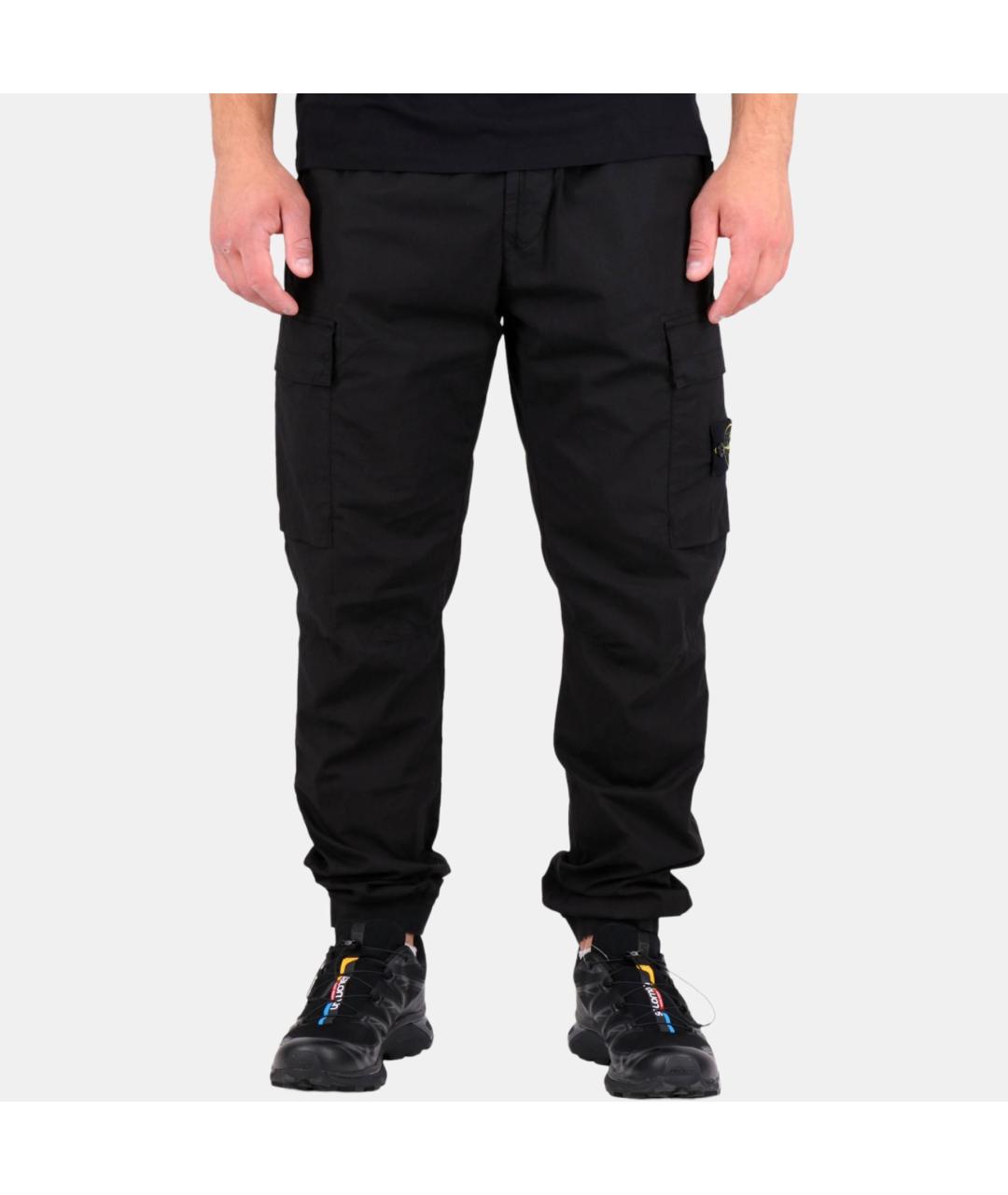 STONE ISLAND Черные повседневные брюки, фото 5