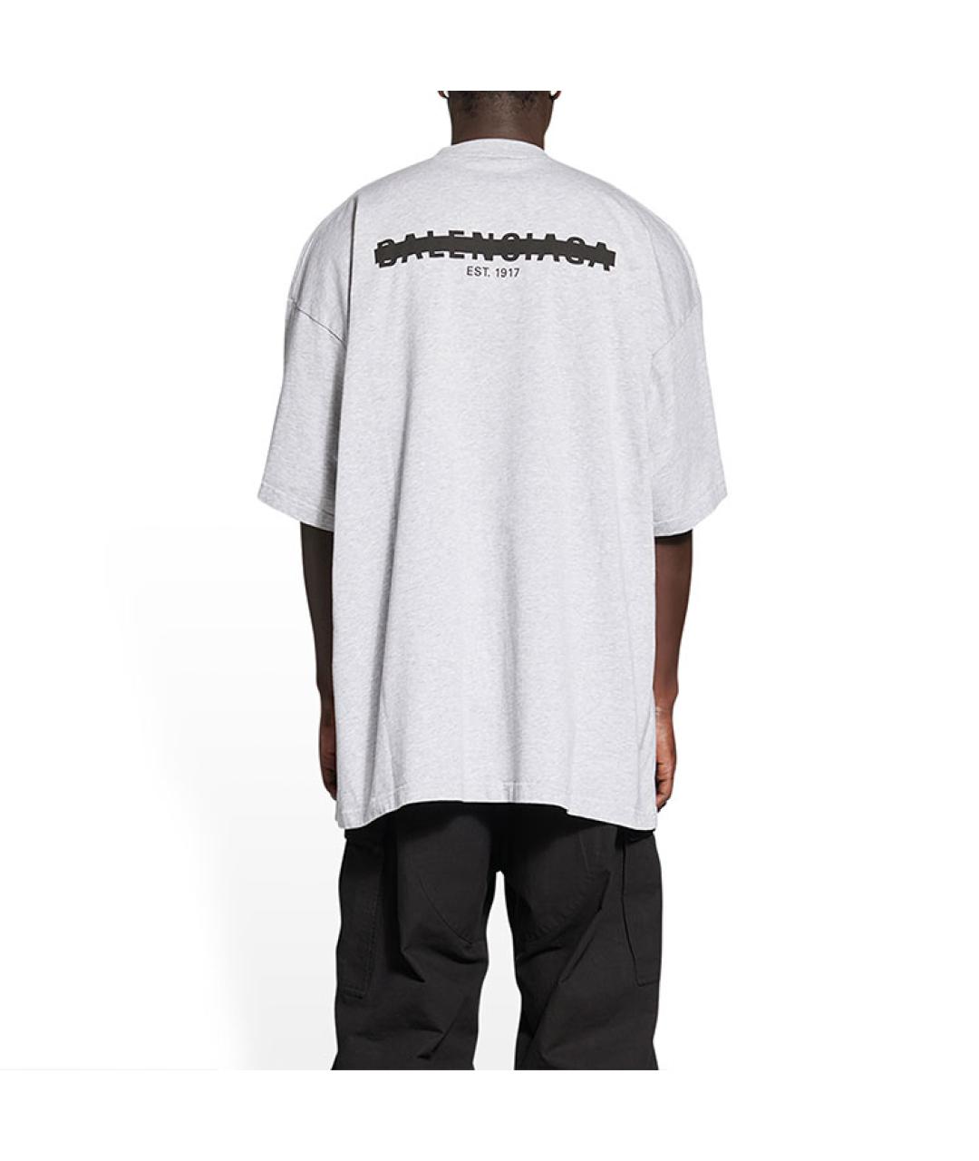BALENCIAGA Серая футболка, фото 4