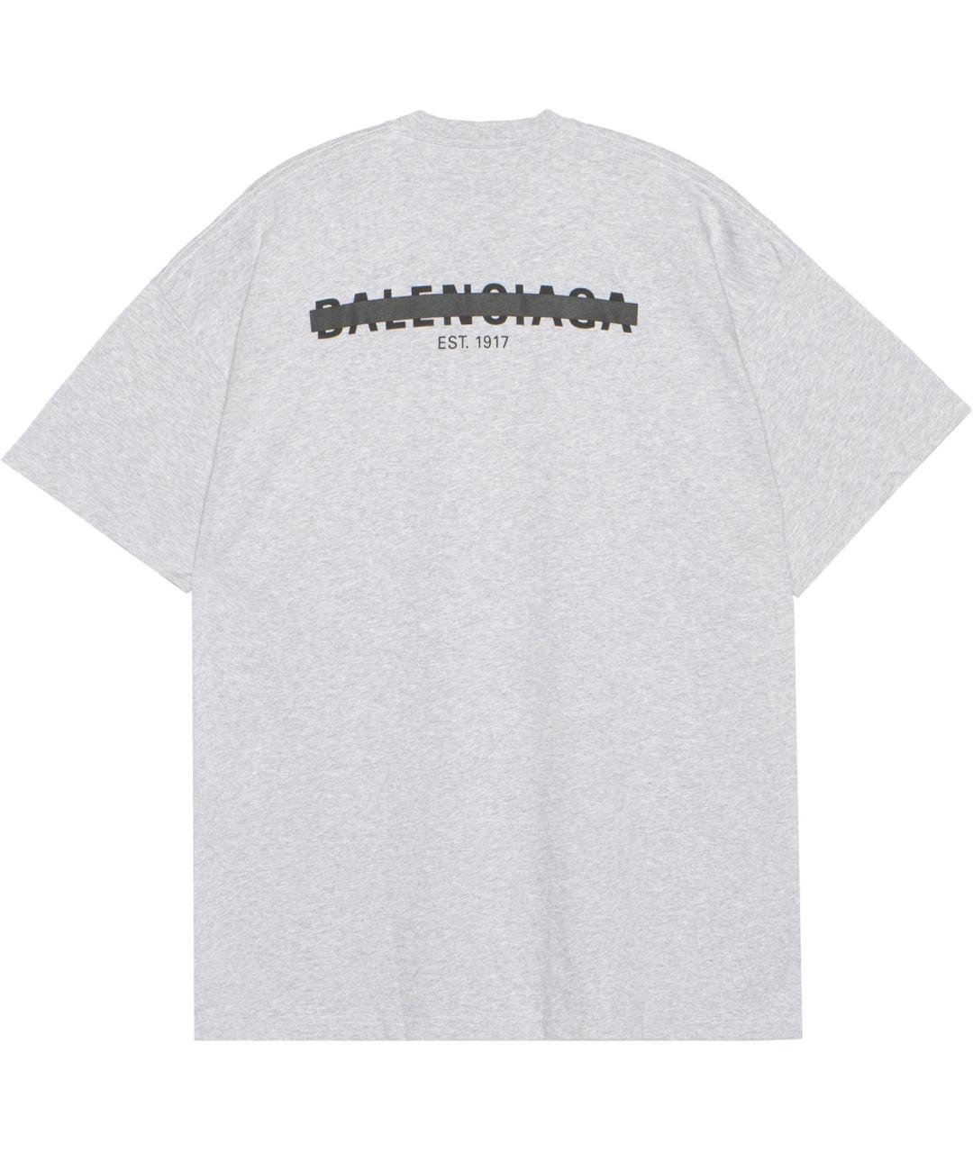 BALENCIAGA Серая футболка, фото 2