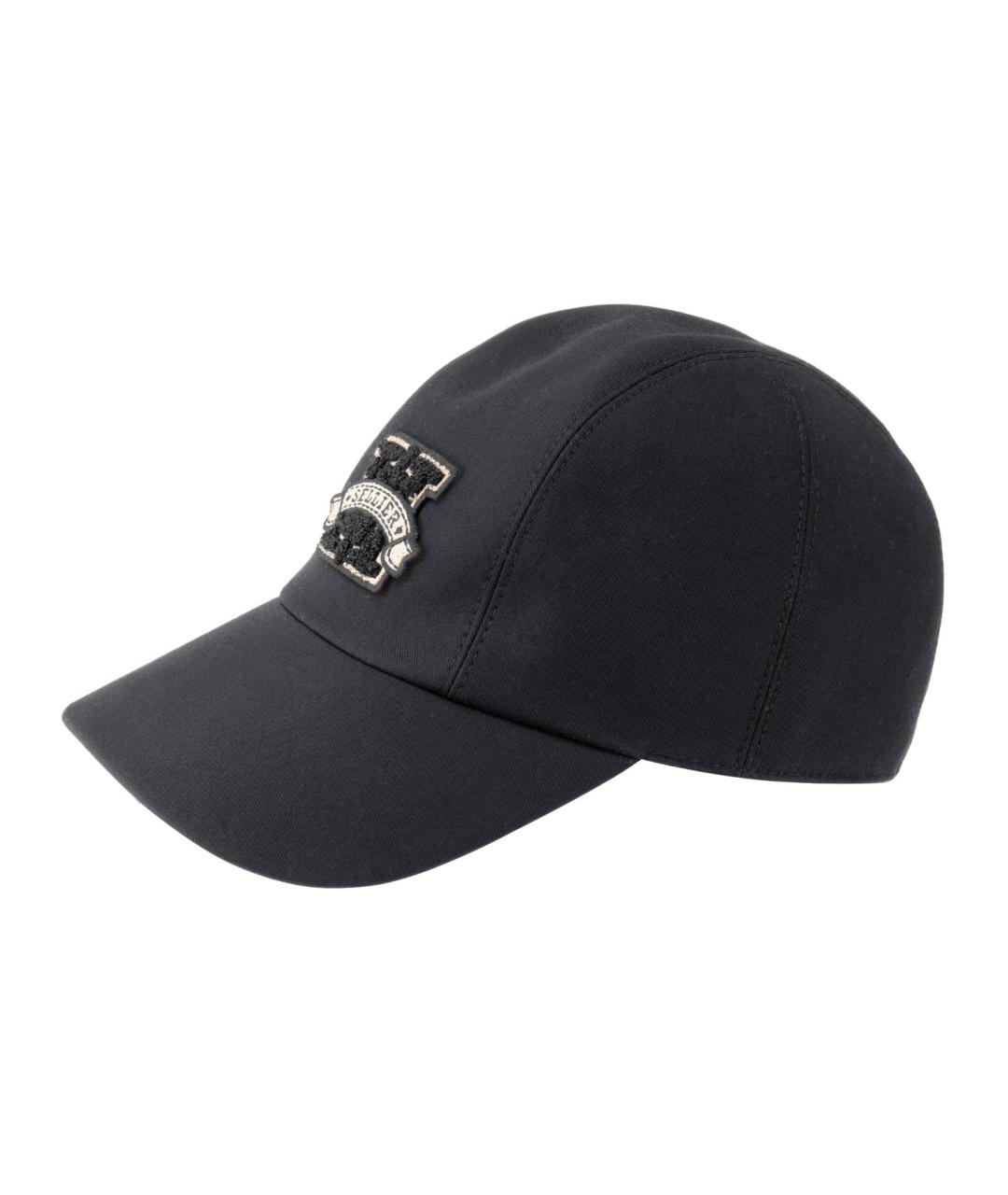 HERMES Черная хлопковая кепка, фото 1