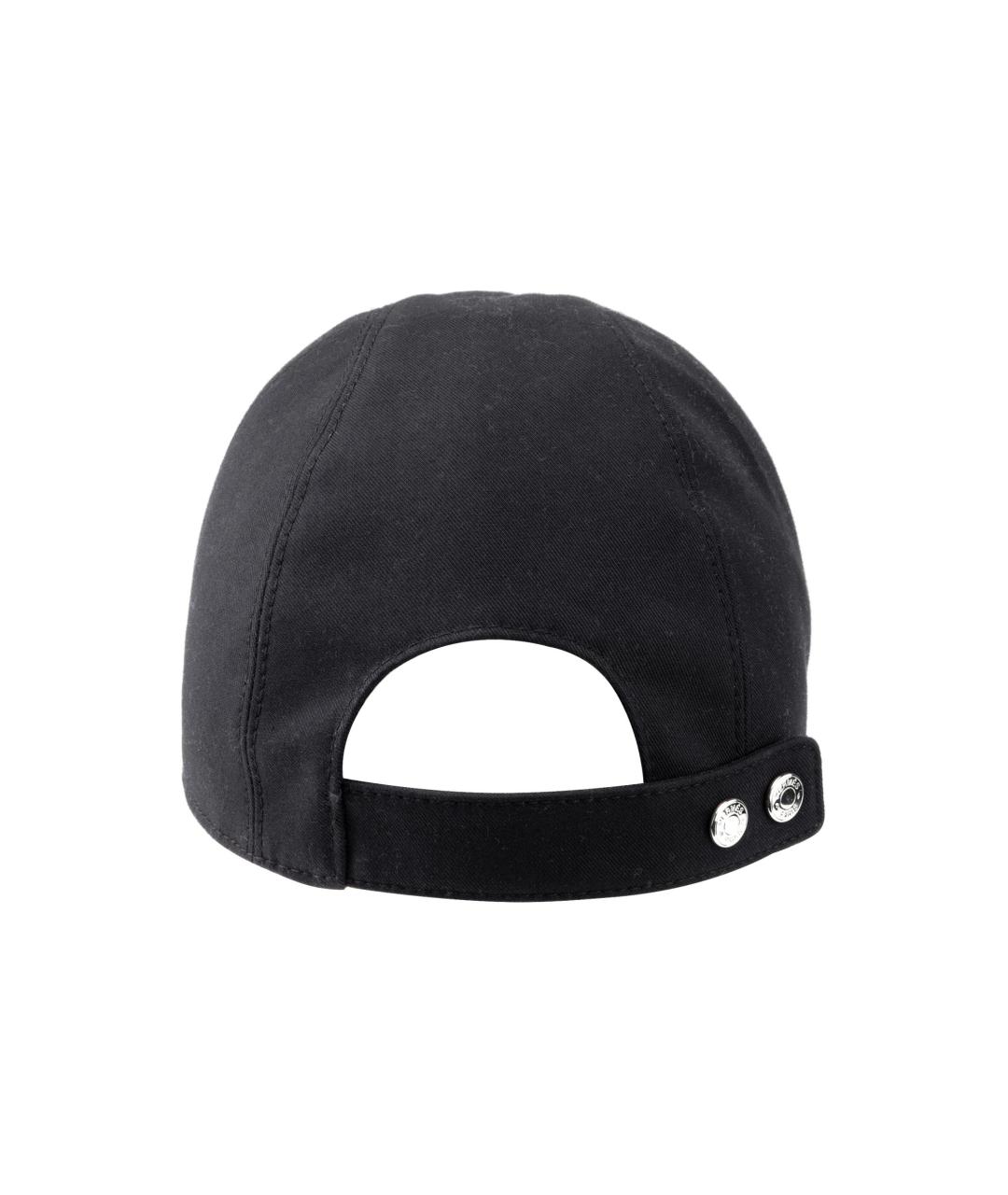 HERMES Черная хлопковая кепка, фото 4