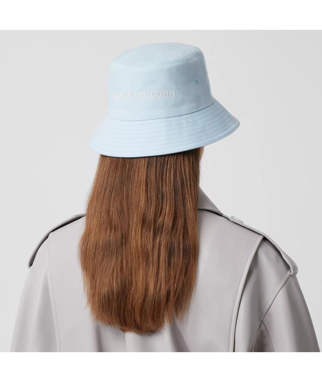 BURBERRY Голубая хлопковая панама, фото 5