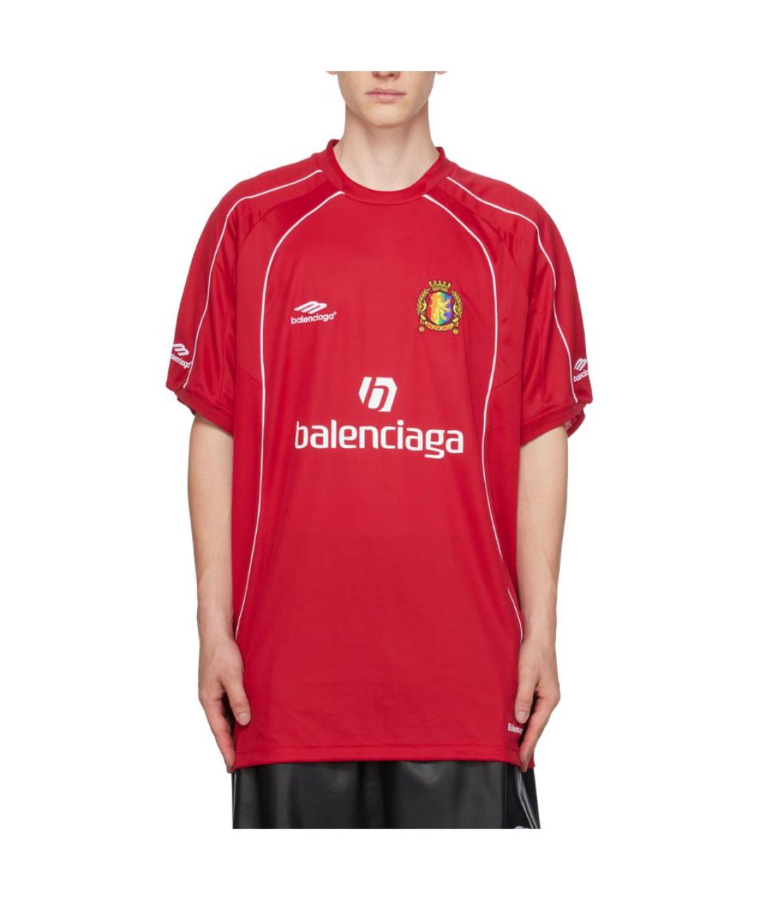 BALENCIAGA Красная футболка, фото 5