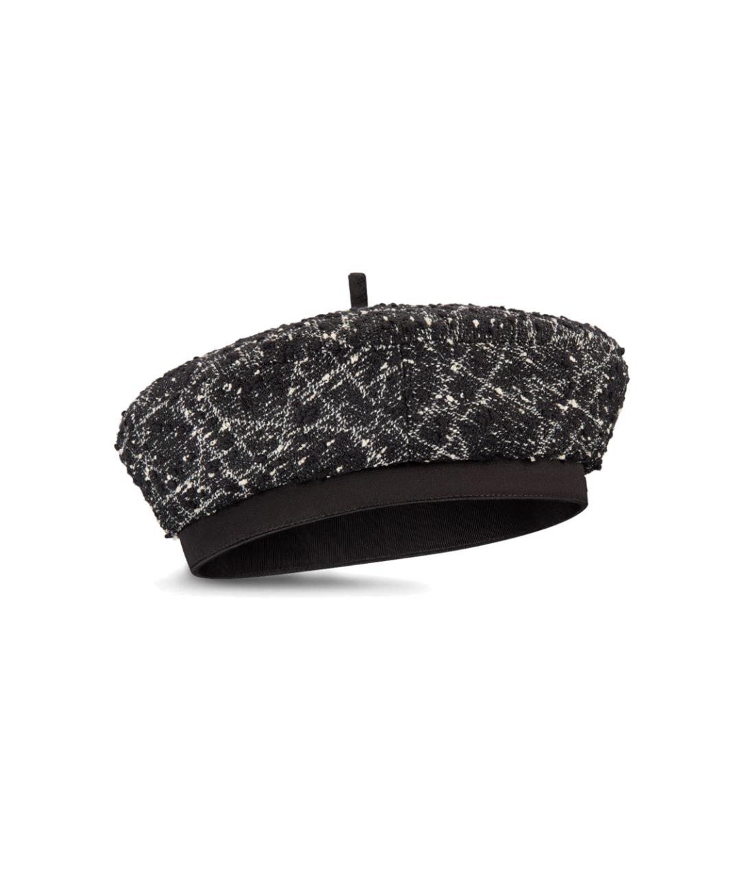 CHRISTIAN DIOR Черная хлопковая шапка, фото 2