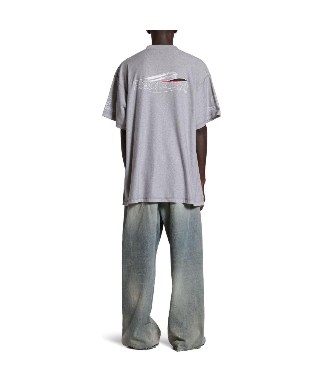 BALENCIAGA Серая футболка, фото 4